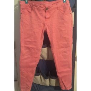 Juniors Pink Jeans